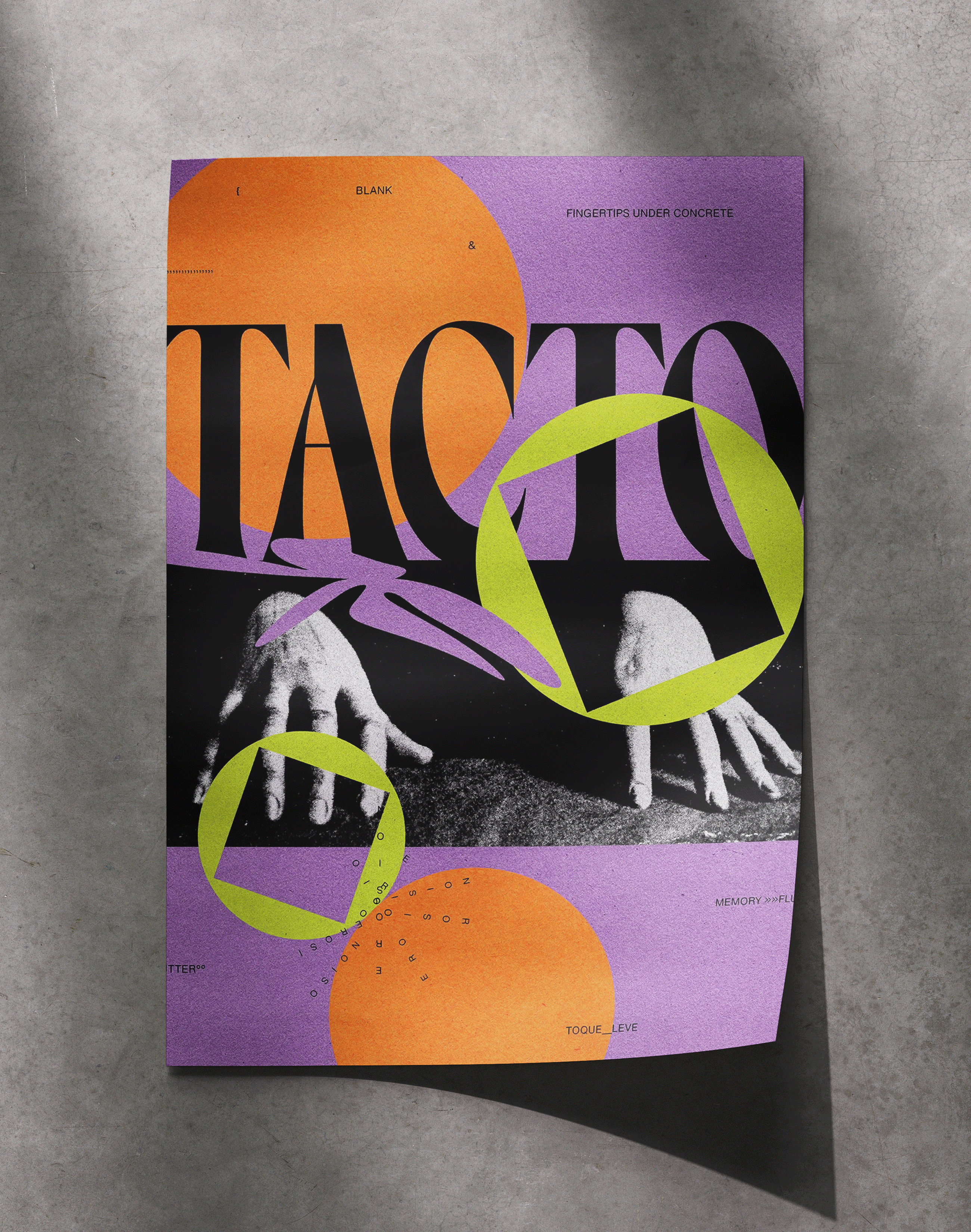 Tacto Modern Duvar Tablosu – Mor Turuncu Grafik Abstract Poster