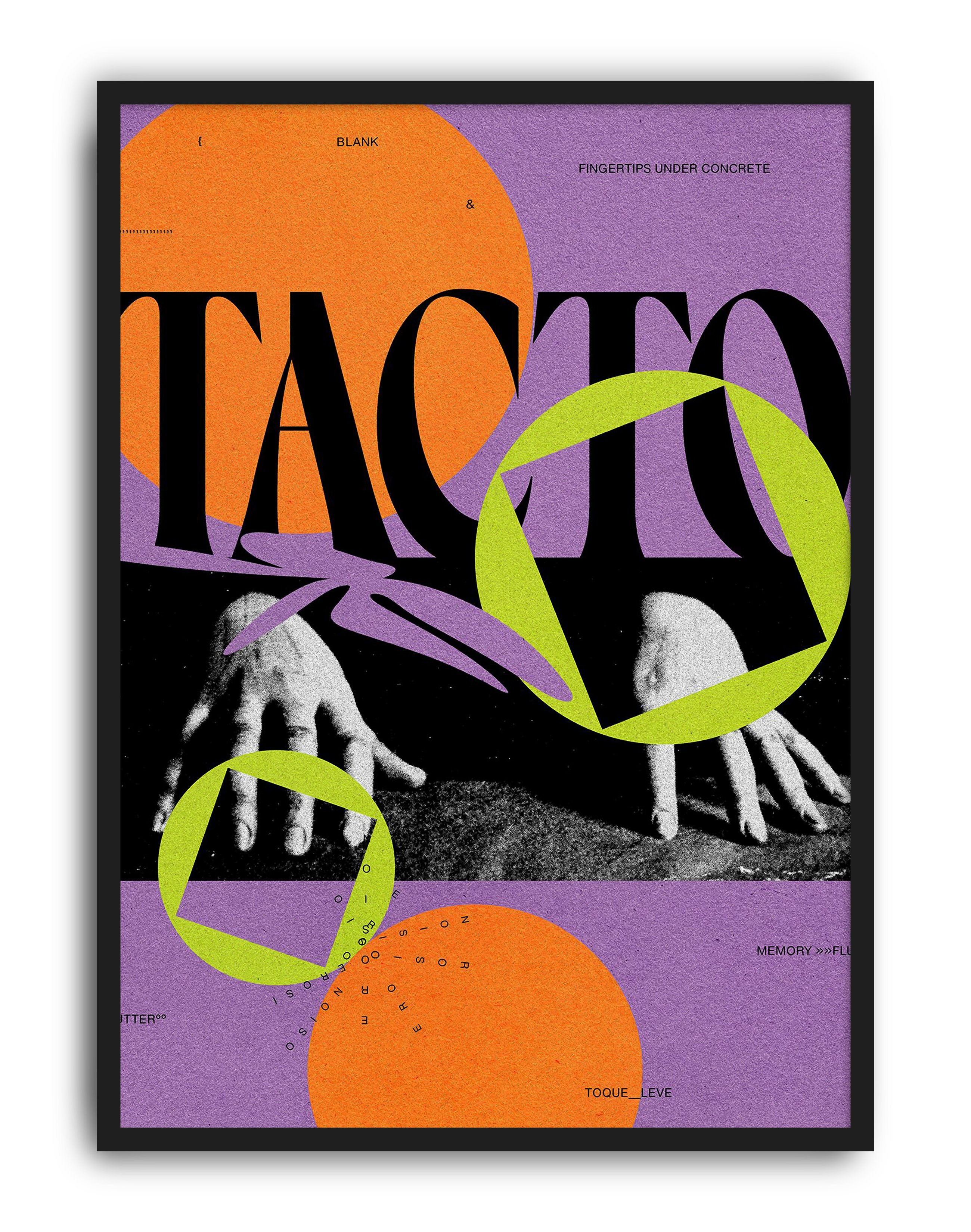 Tacto Modern Duvar Tablosu – Mor Turuncu Grafik Abstract Poster
