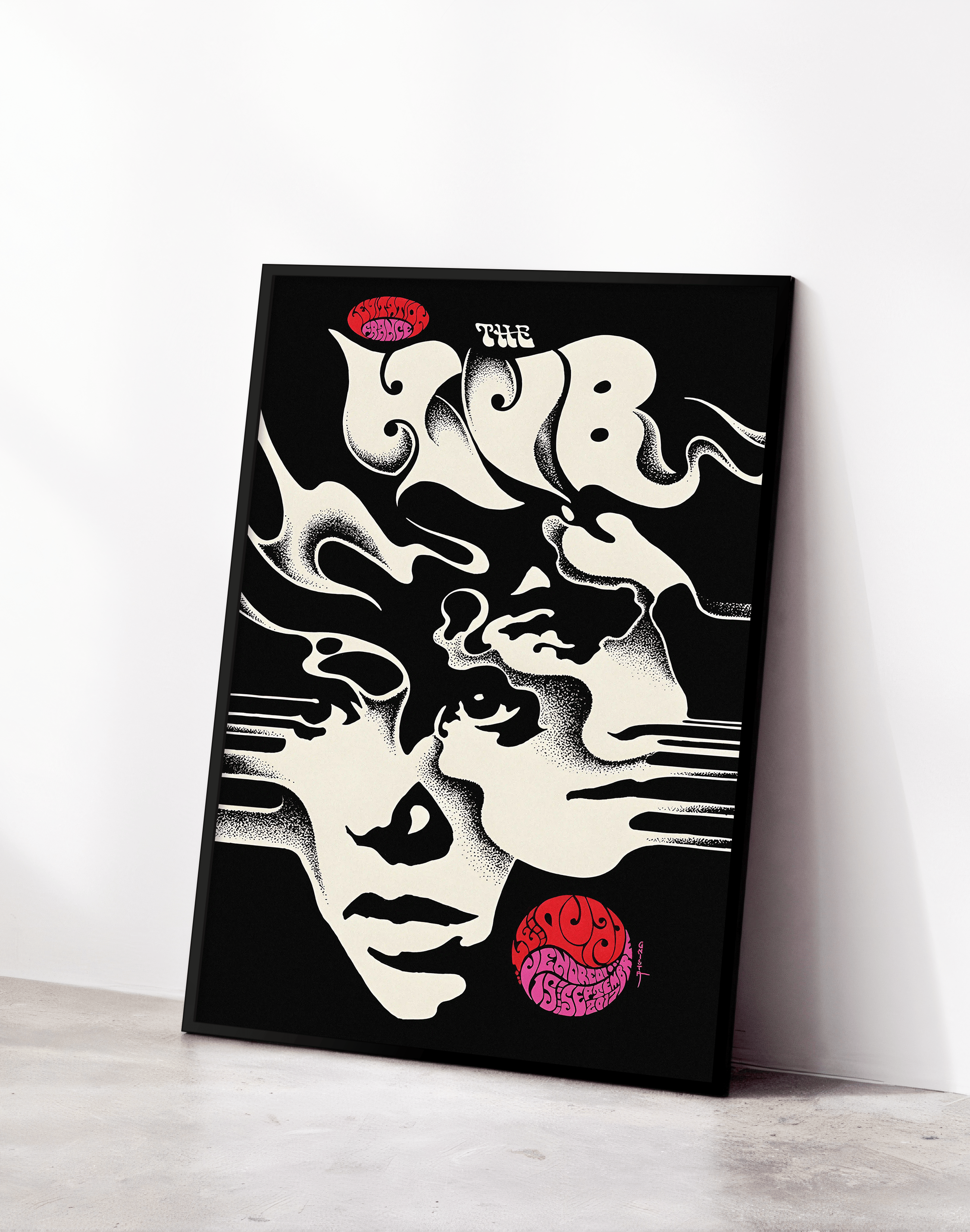 The Club Noir Modern Duvar Tablosu – Siyah Beyaz Abstract Yüz Poster