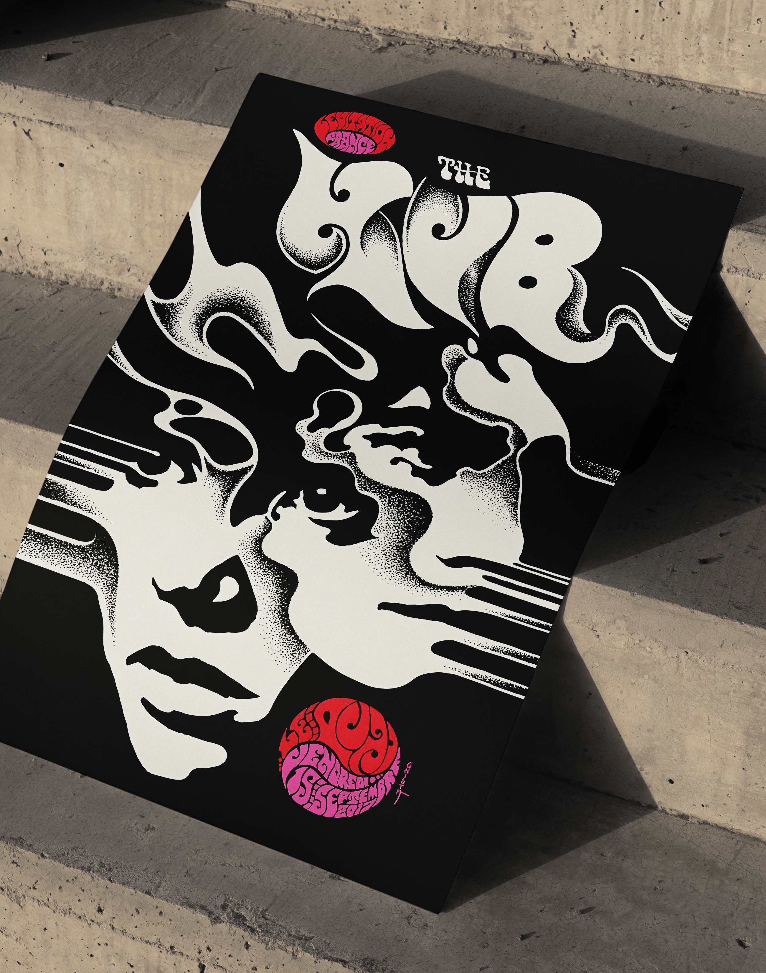 The Club Noir Modern Duvar Tablosu – Siyah Beyaz Abstract Yüz Poster