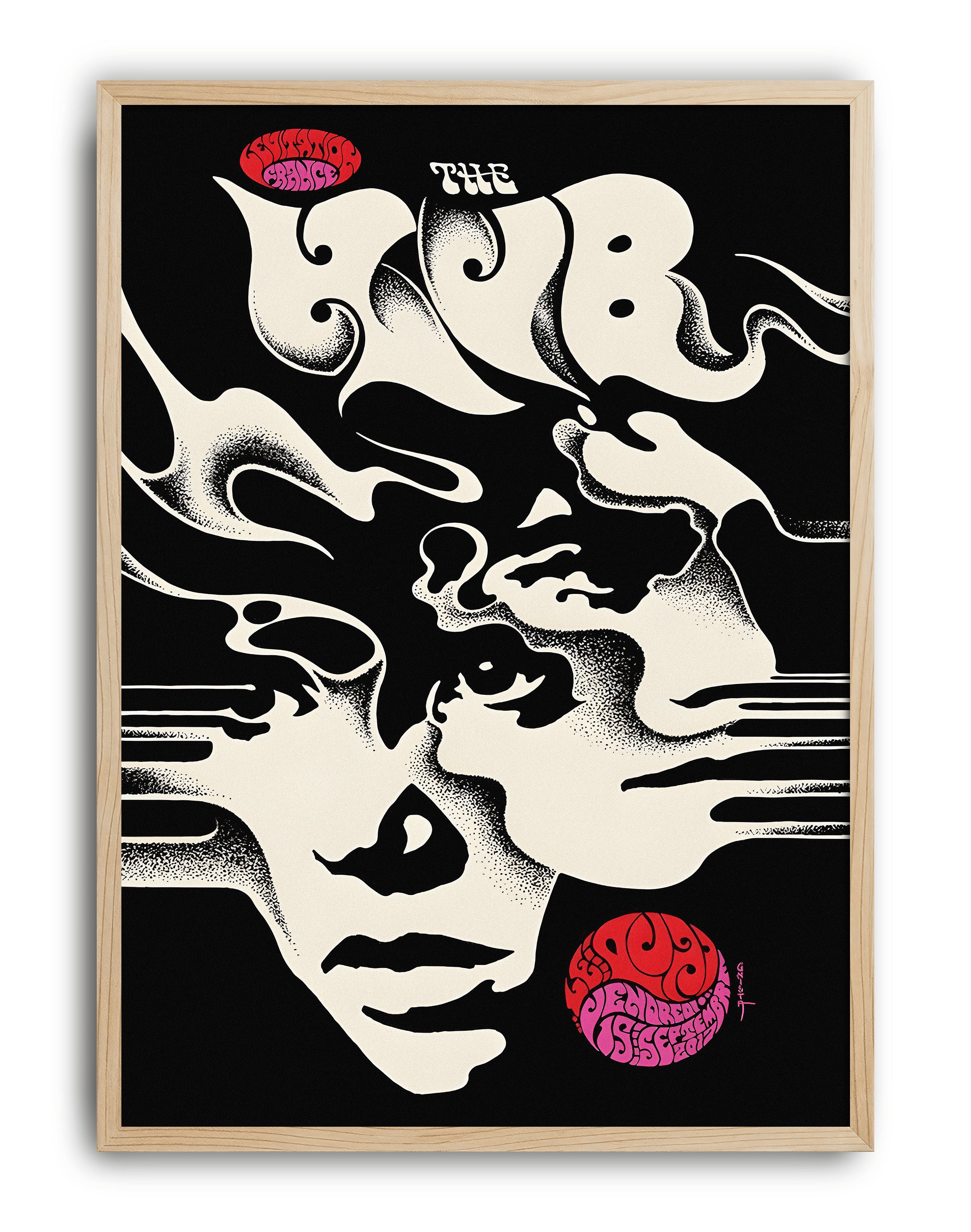 The Club Noir Modern Duvar Tablosu – Siyah Beyaz Abstract Yüz Poster