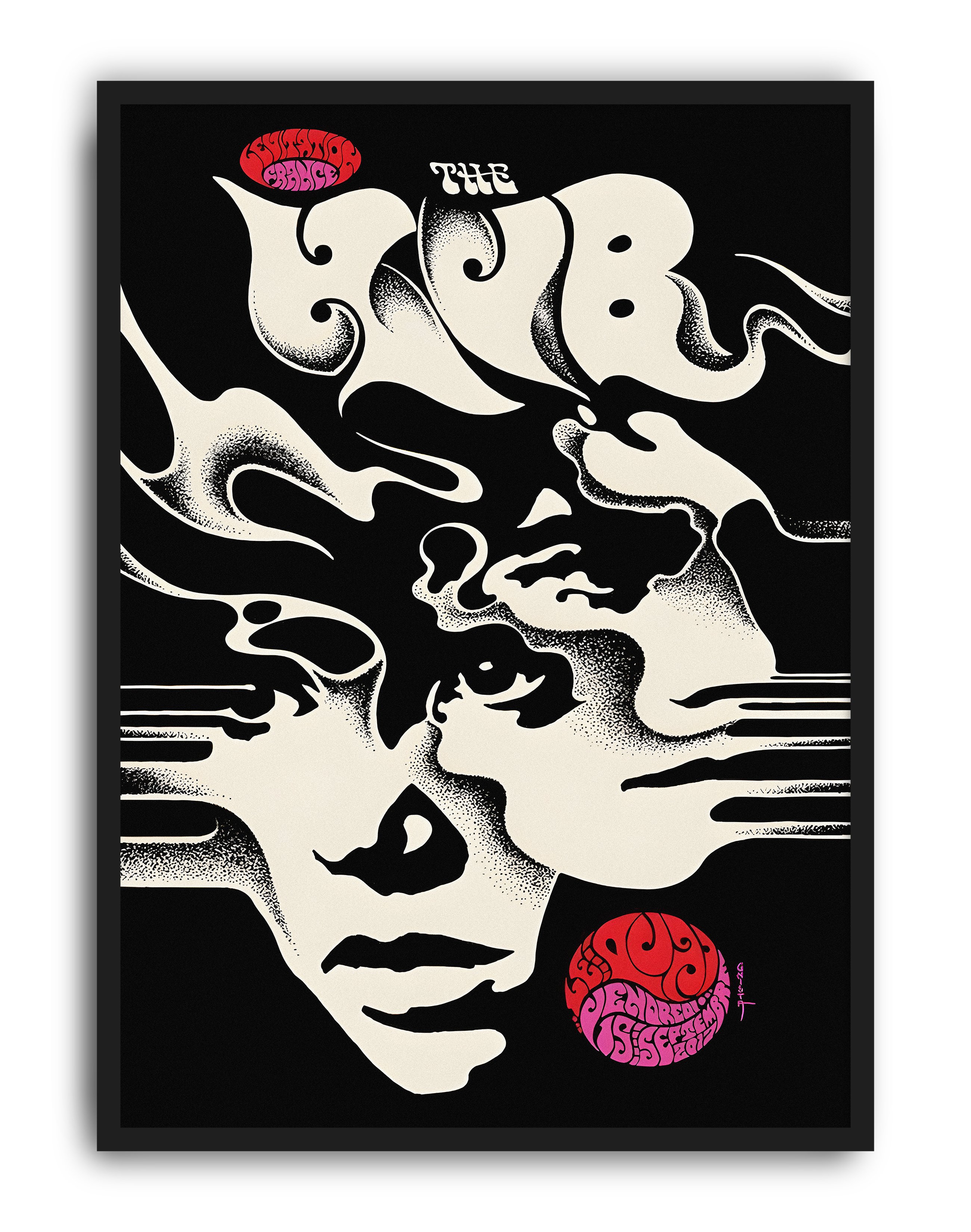 The Club Noir Modern Duvar Tablosu – Siyah Beyaz Abstract Yüz Poster