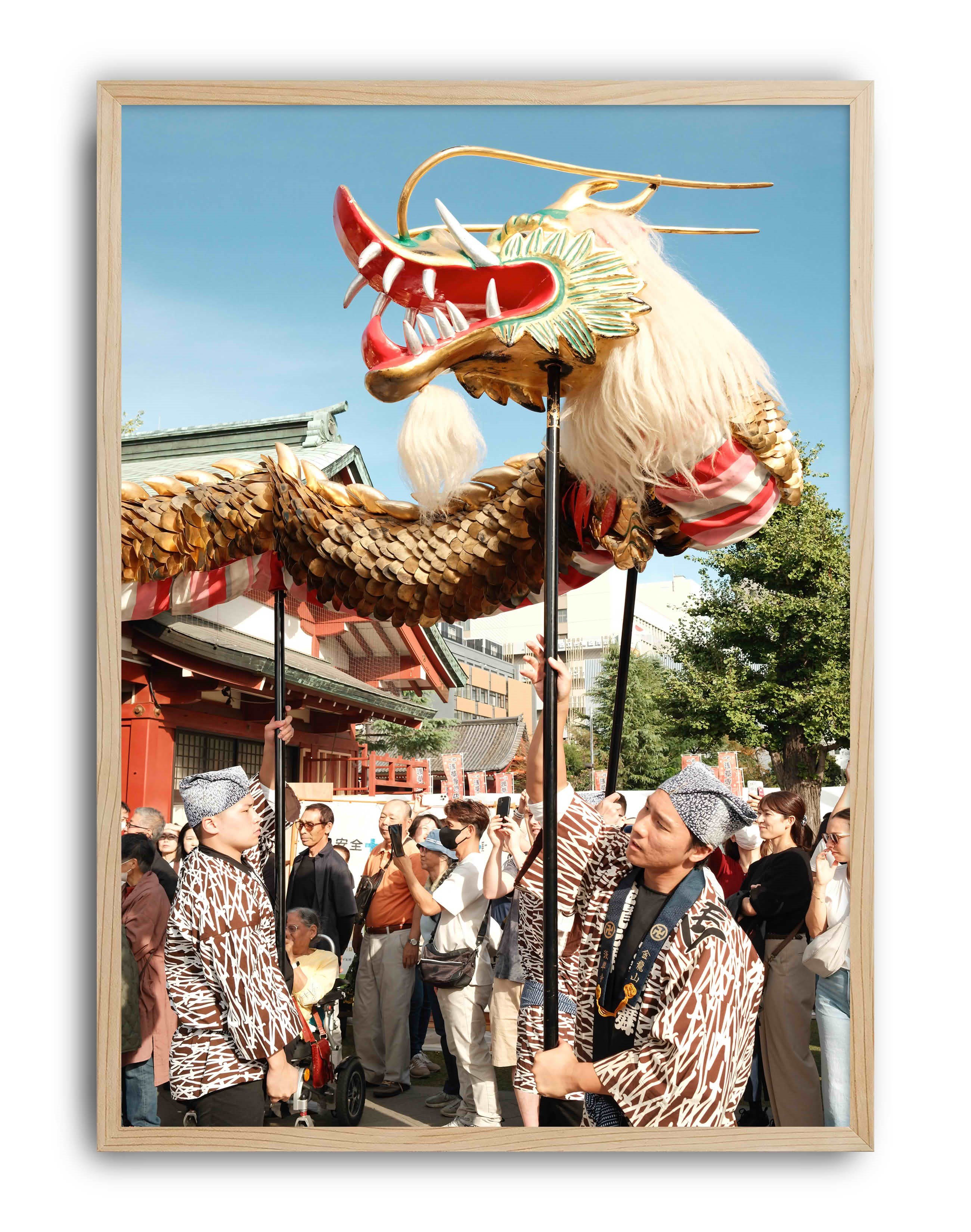 Tokyo Dragon Festival Renkli Japon Fotoğrafik Duvar Tablosu