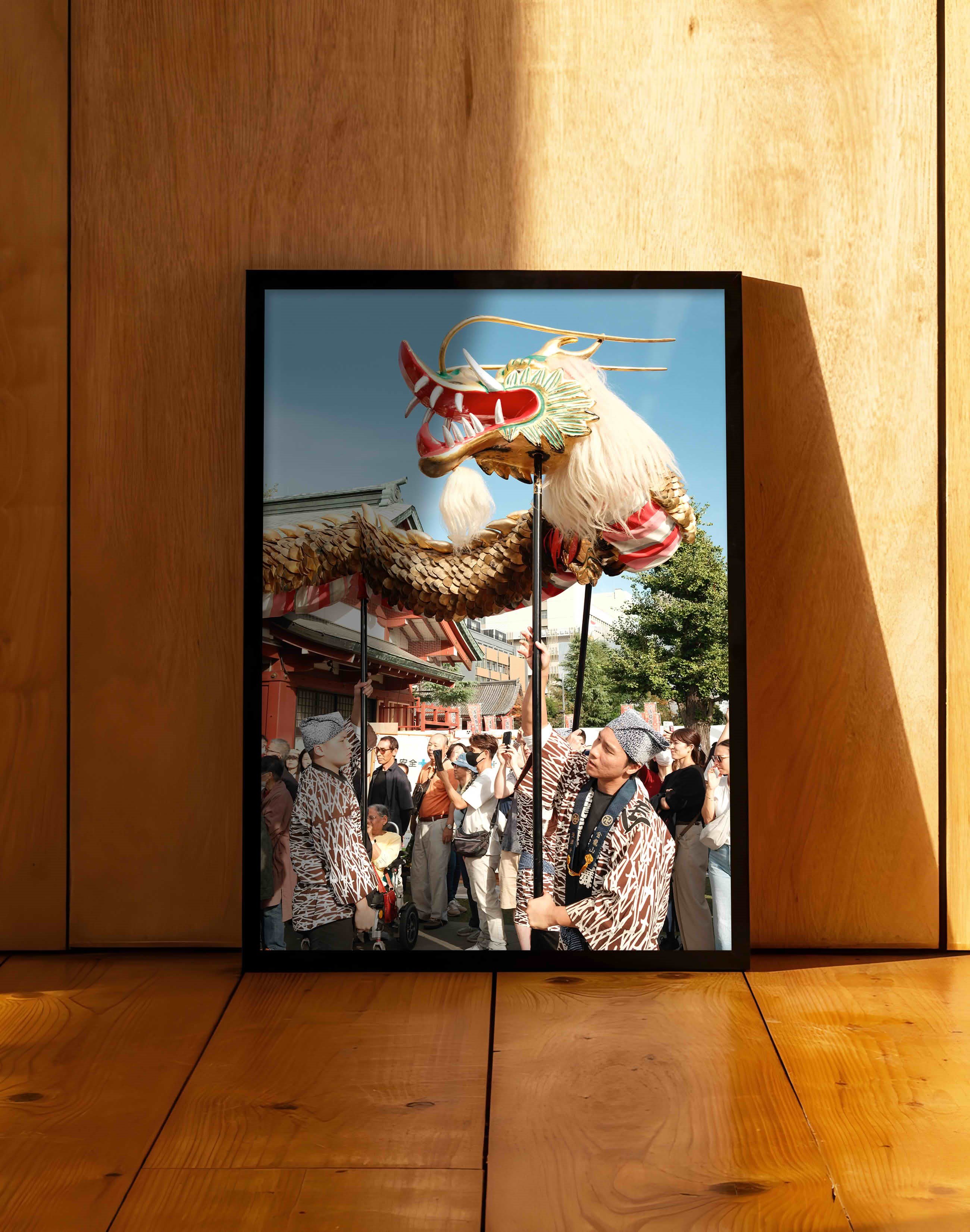 Tokyo Dragon Festival Renkli Japon Fotoğrafik Duvar Tablosu