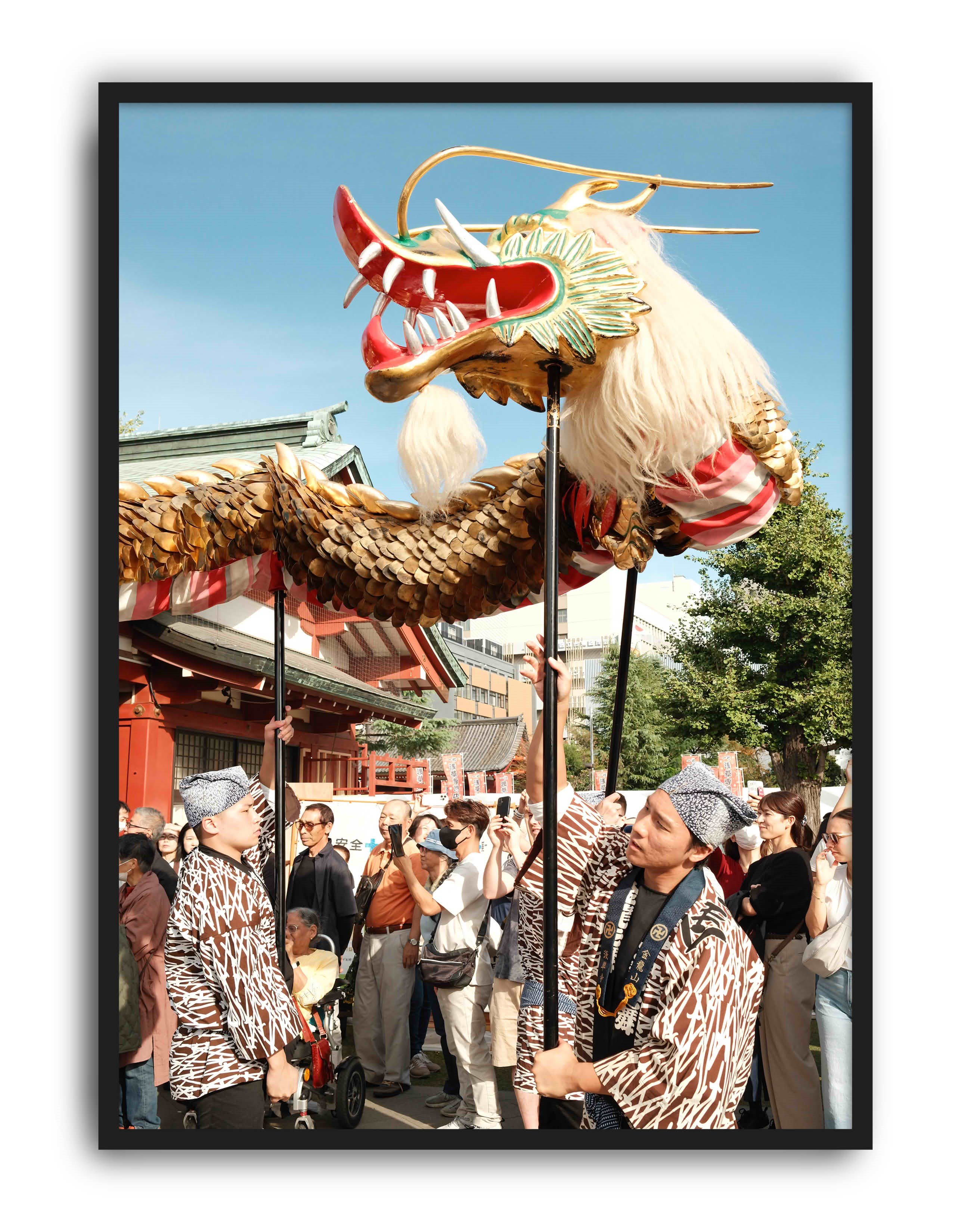 Tokyo Dragon Festival Renkli Japon Fotoğrafik Duvar Tablosu