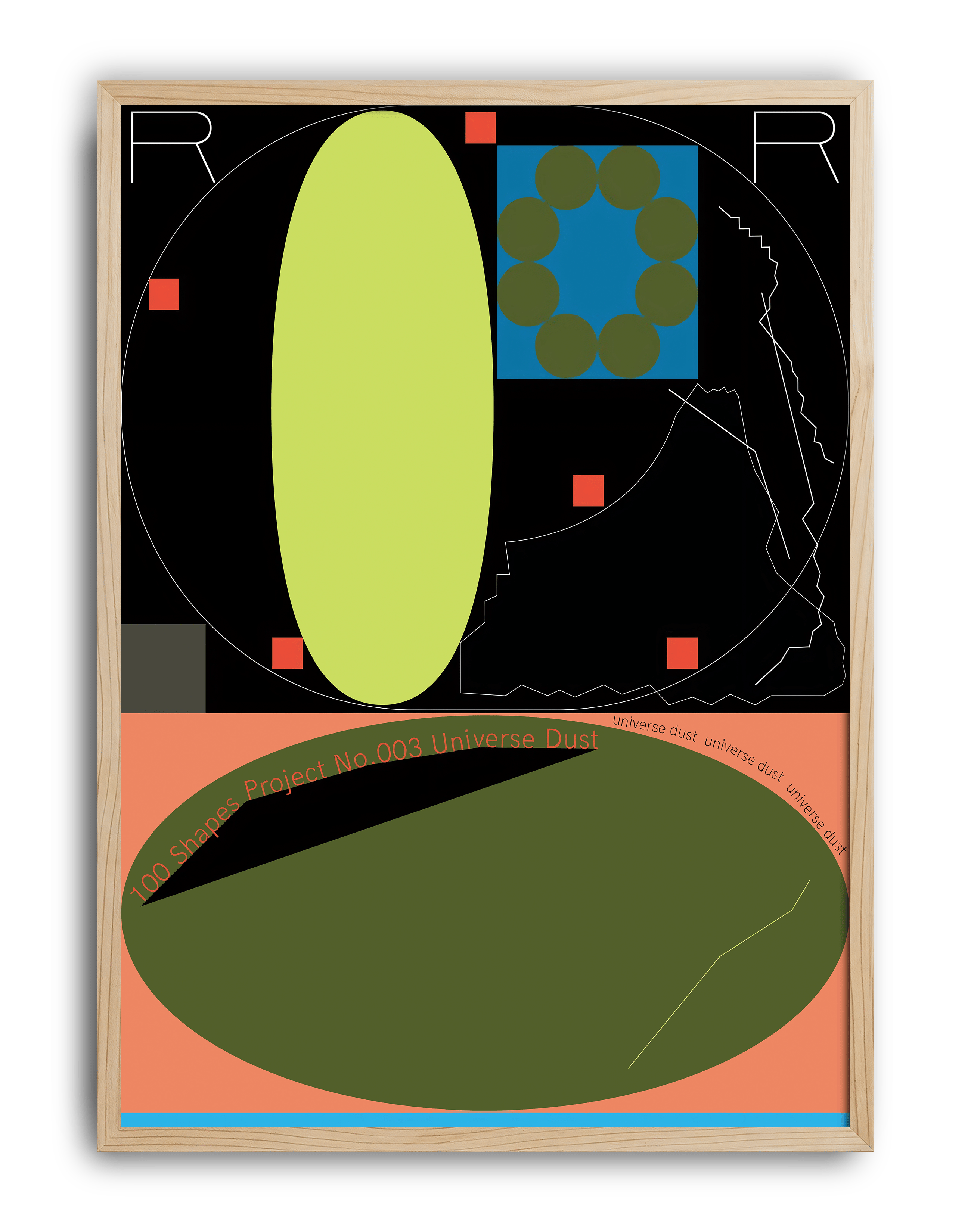 Universe Dust Modern Duvar Tablosu – Siyah Yeşil Abstract Poster
