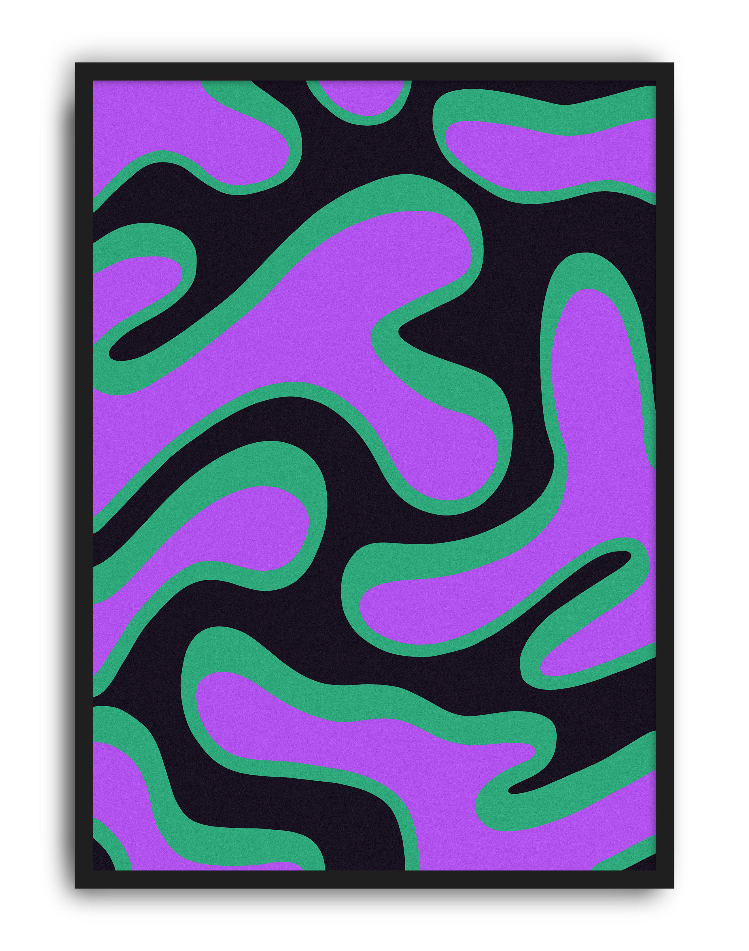 Violet Pulse Mor Yeşil Abstract Poster | 96 Room