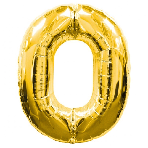 0 Rakamlı Folyo Balon Gold Renk  40 İnç Bx40