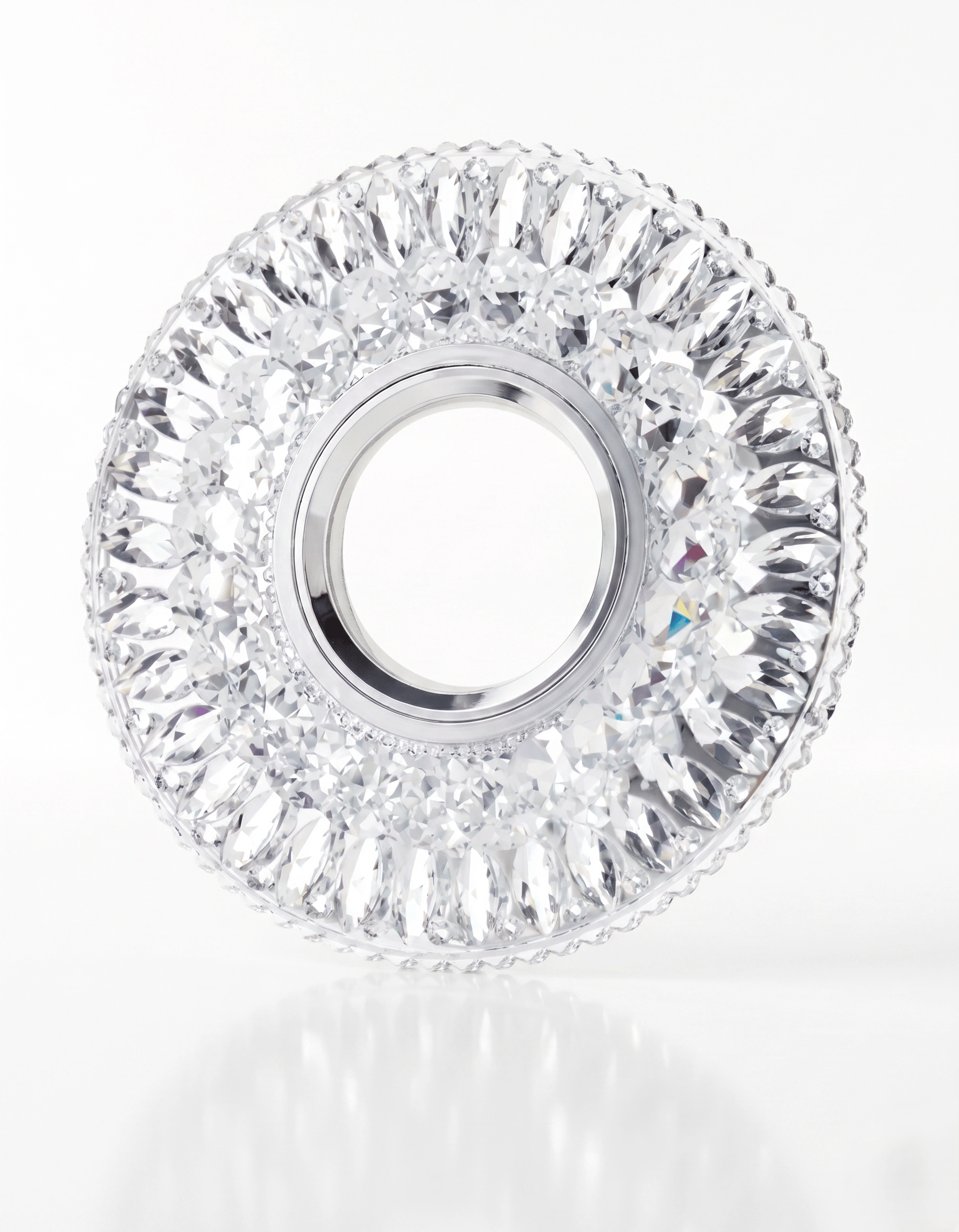 1 Adet CATA CT 6583 Hanımeli Led Çerçeveli Günışığı Kristal Cam Spot Kasa
