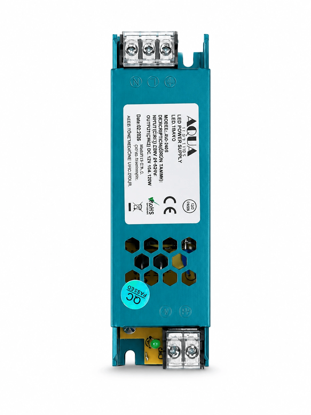 1 Adet EDSON AQUA AU 1543 Süper Slim 10A Led Trafosu 12V 120W
