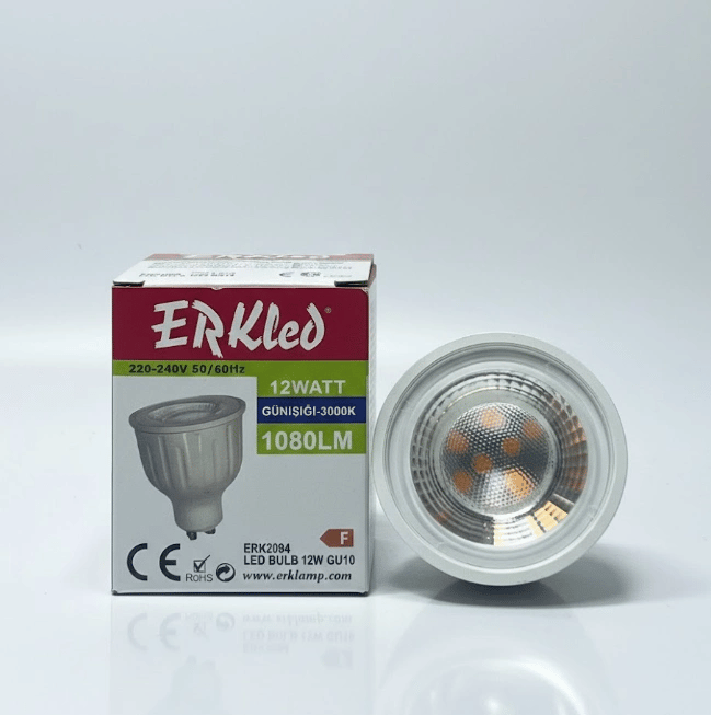 1 Adet ERKLED ERK 2094 GU10 Lensli Ampül 12W 3000K Gün Işığı