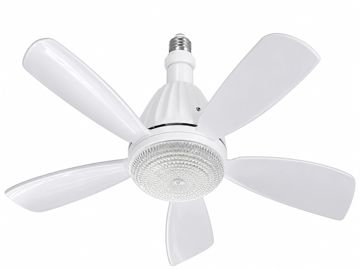 1 Adet FİM Kristal 30W Ledli 5 Kanat Tavan Vantilatörü 1154 Kumandalı 3 Renk E27 Duy