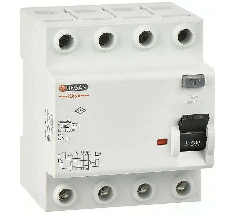 1 Adet Günsan 4X40a 30Ma Kaçak Akım Rolesi KA3 4-40/30 30Ma