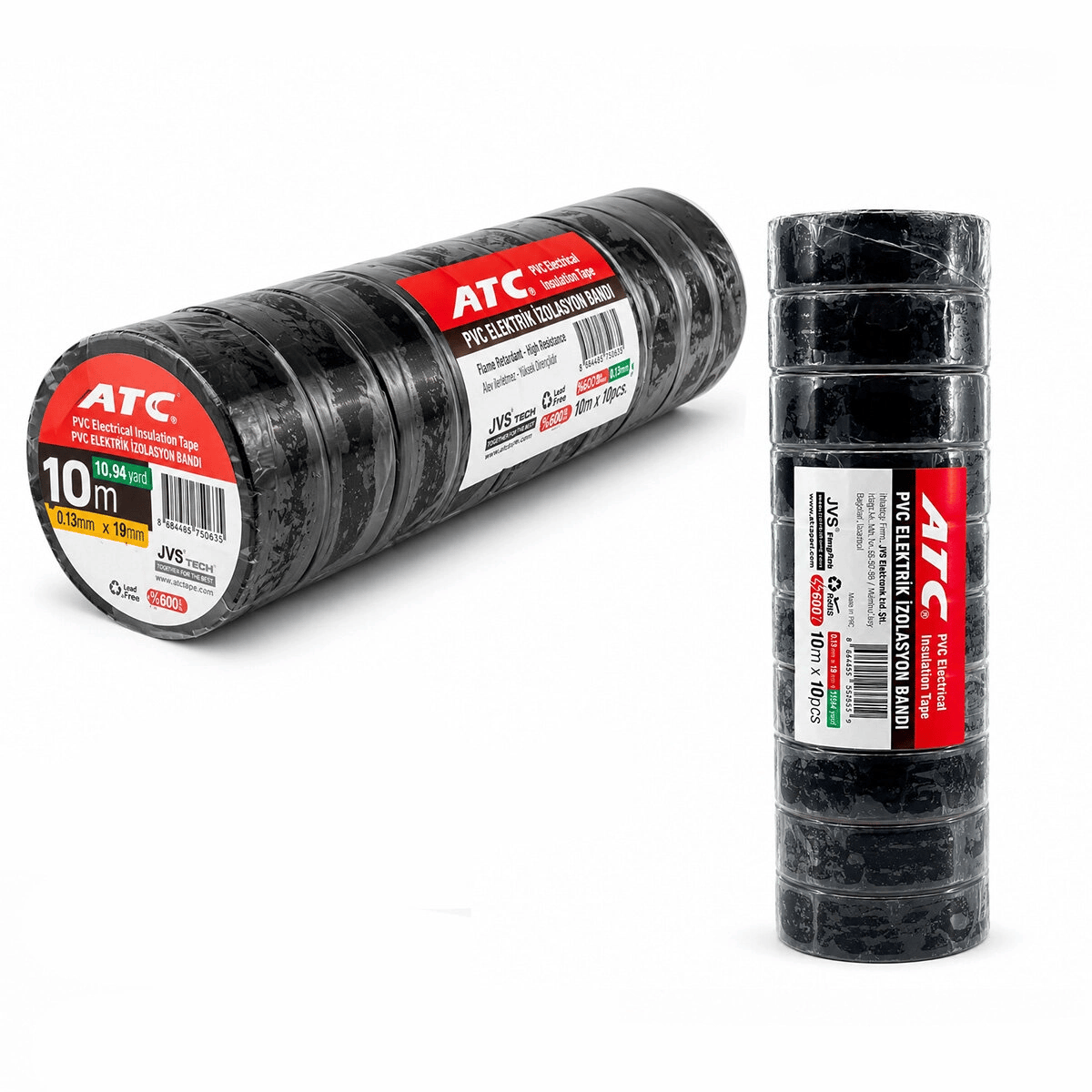 10 Adet Lüx Siyah Pvc İzolasyon Elektrik Bandı 0.13x19x11yds 10mm - 1 Paket Gönderilir - 1 Paket İçinde 10 Adet Bant Vardır Bx40