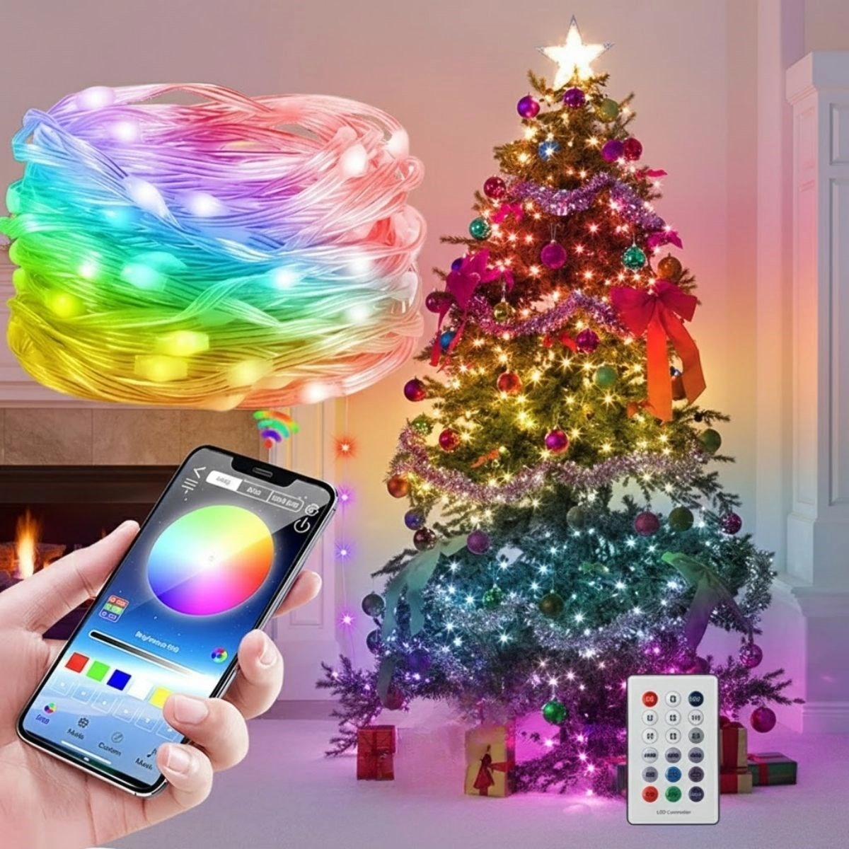 10 Mt Uzaktan Kumandalı Usb Led Işık – Çok Modlu Dekoratif Ortam Aydınlatmas Bx40