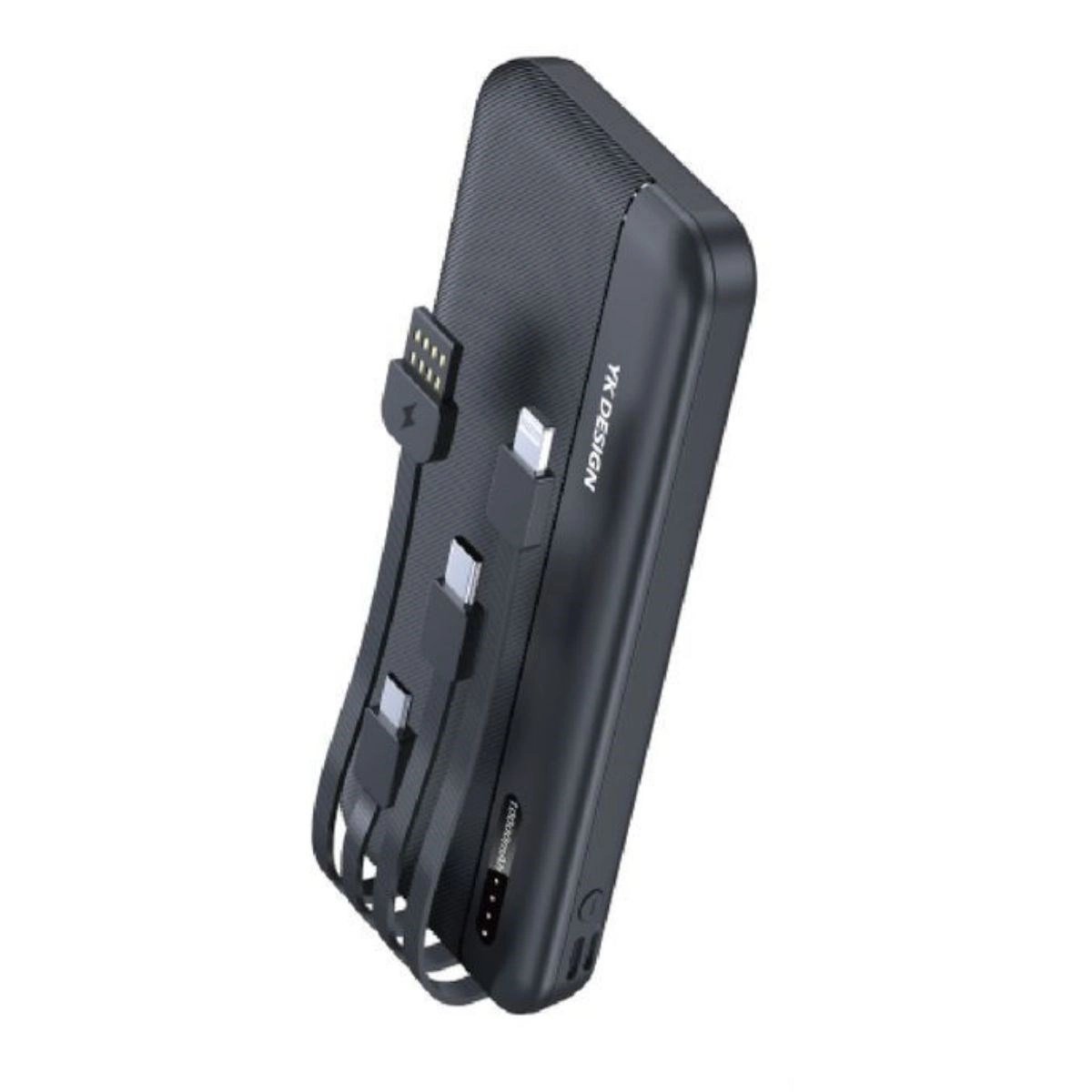 10000 Mah Micro Type-c Usb Lightning 4 Kablolu Hızlı Kablosuz Şarj Powerbank Bx40