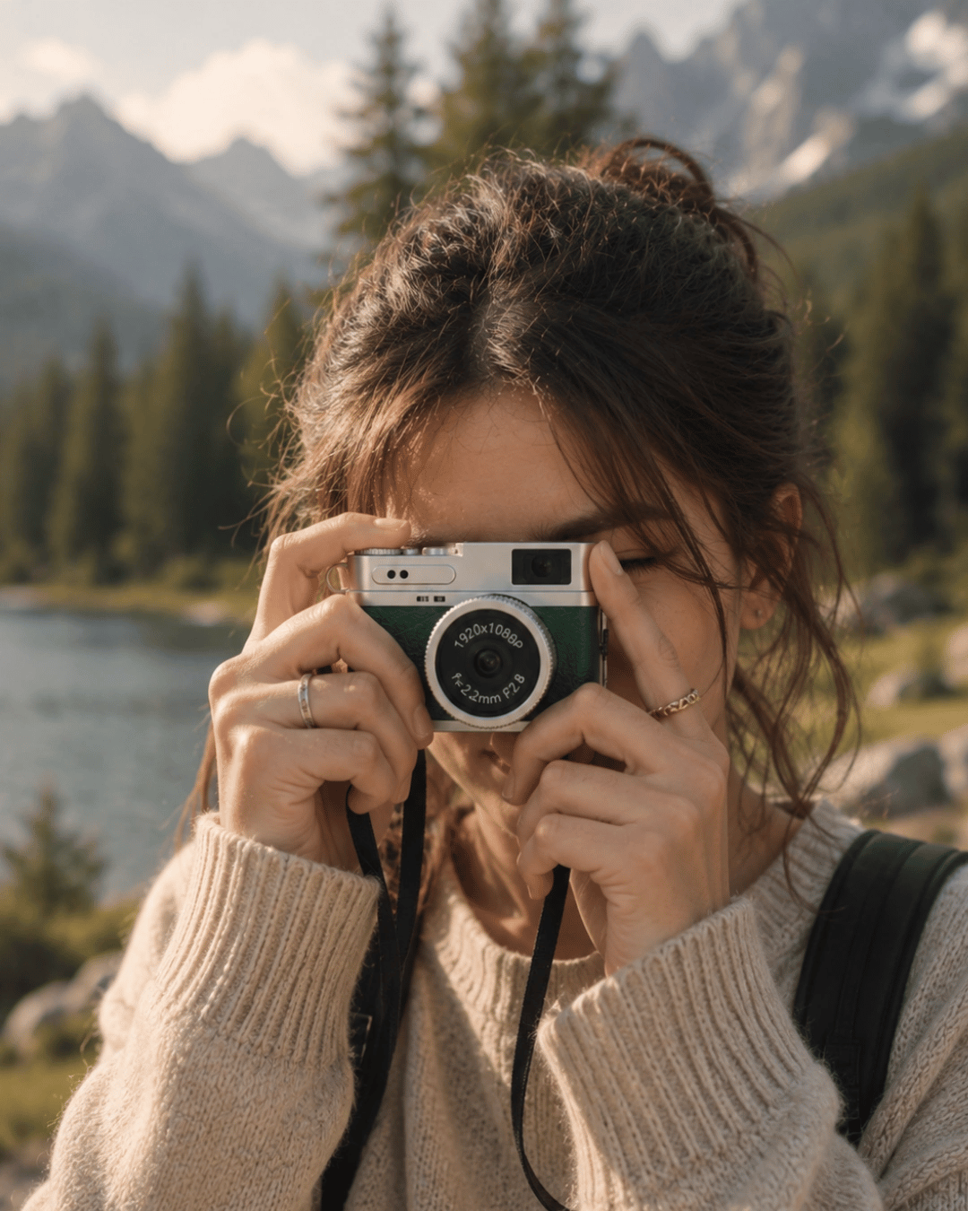 1080P HD Mini Kamera IPS Ekranlı 4K Lens Destekli Taşınabilir Dijital Kamera