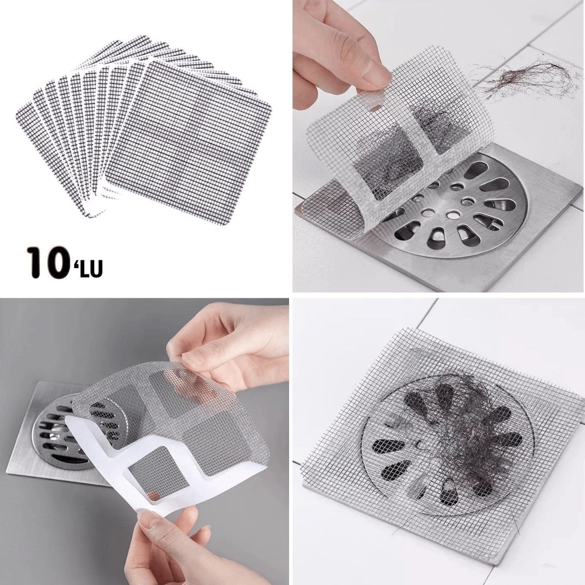 10'lu Banyo Ve Mıutfak Lavabo Koku Önleyici Ve Haşere Böcek Önleyici Gider Filtresi Bx40