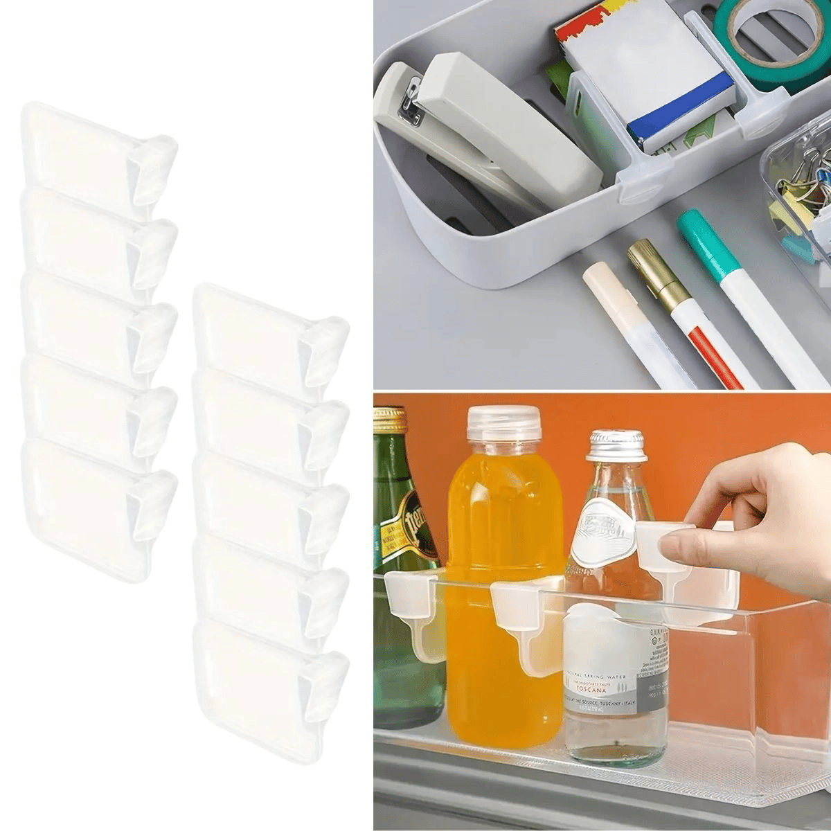 10'luşeffaf Buzdolabı Yan Kapı Düzenleyici Buzdolabı Dolap İçi Bölümleyici Aparatlar Bx40