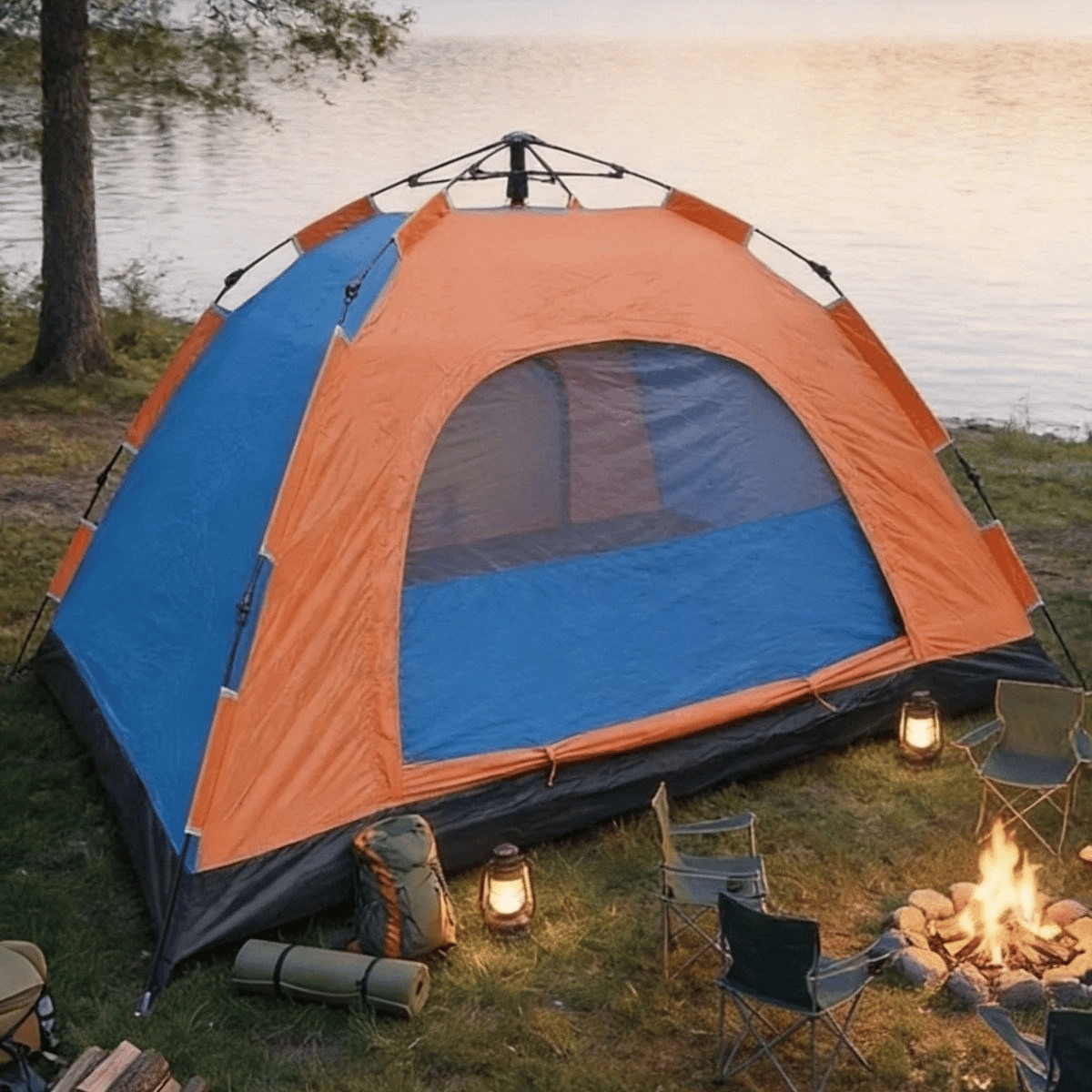10 kişilik Otomatik Kurulum Kamp Çadırı – Outdoor , Suya Dayanıklı Hızlı Kurulum Piknik Ve Doğa İçin Geniş Aile Çadırı 300x300x170 Cm Bx40