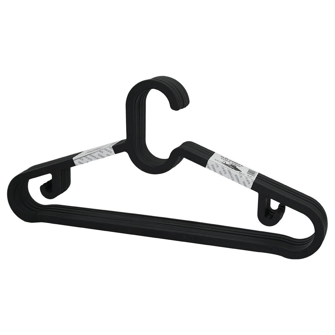 10pcs Plastik - Antrasit Gri Elbise Askısı Bx40
