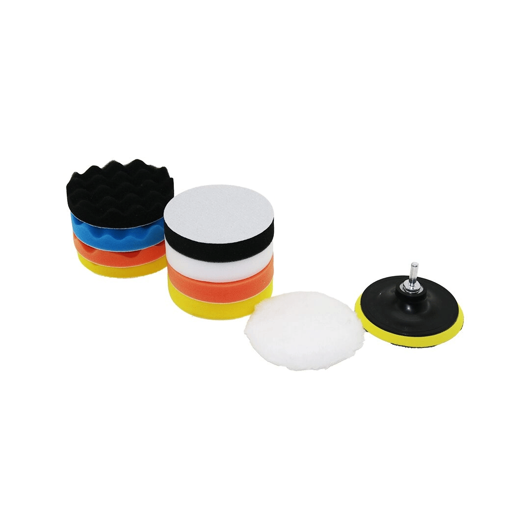 115 Mm  11pcs Polisaj Sünger Seti 8 Ad. 115mm Sünger- 1 Polisaj Ped -1 M14 Adaptör - 1 Cırtlı Disk Taban Bx40