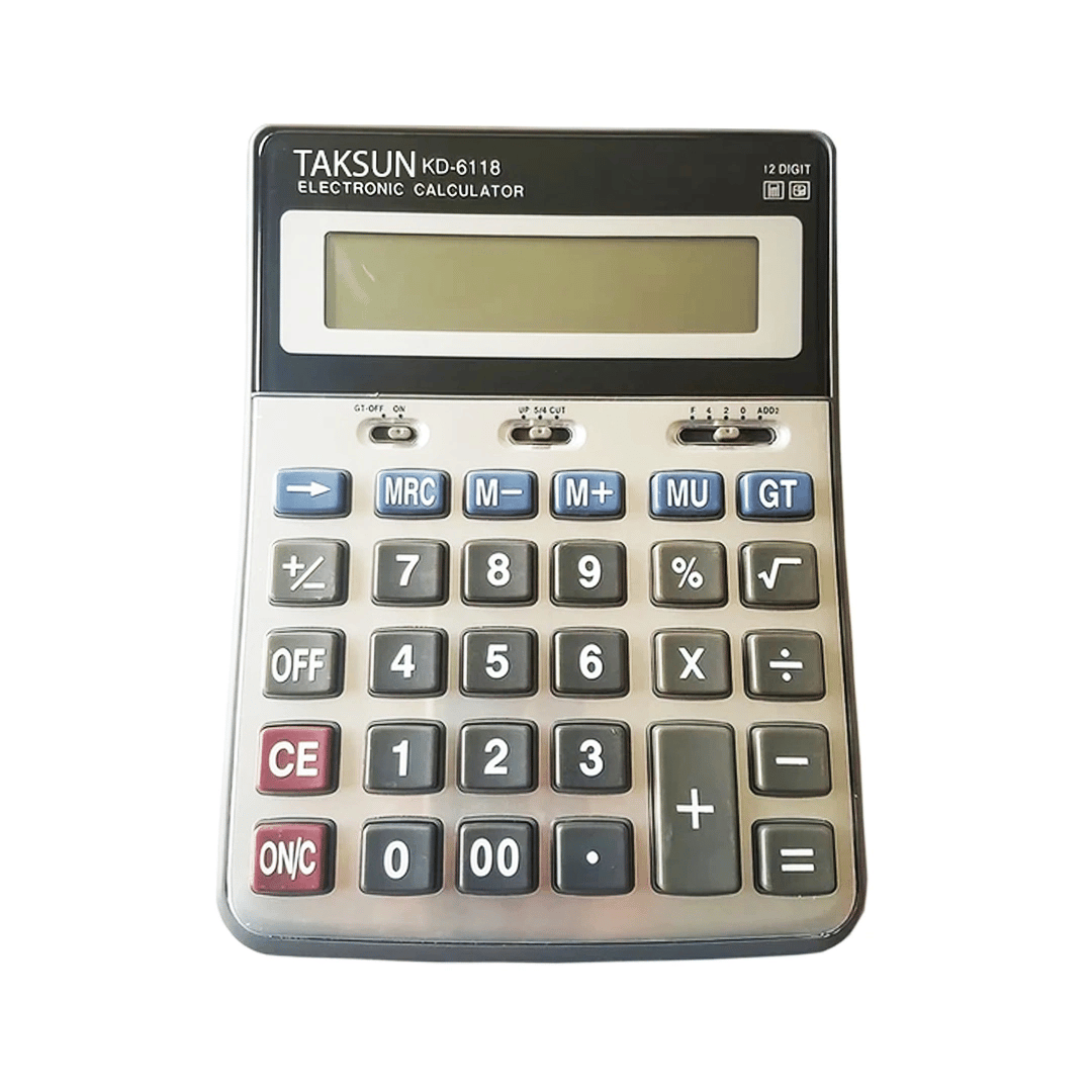 12 Haneli Hesap Makinesi Ts-6118 Bx40