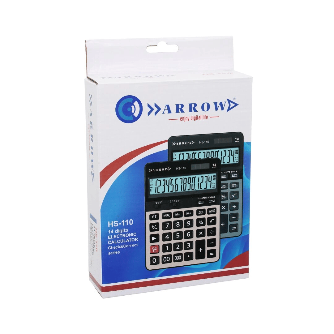 14 Haneli  Hesap Makinesi  Güneş Enerjili - Pilli   112 Adım Kontrolü   19.5 X 14.3 X 3.5cm   300gr Bx40