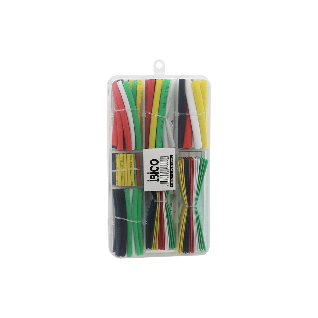 140pcs Makaron Kablo Tamir Seti Isıyla Büzüşmeli Daralan Hortum Bx40