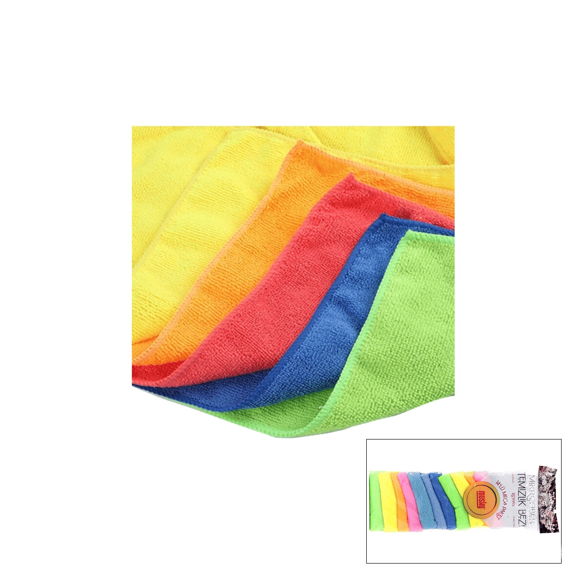 14pcs Mikrofiber Temizlik Bezi 30x30cm Bx40