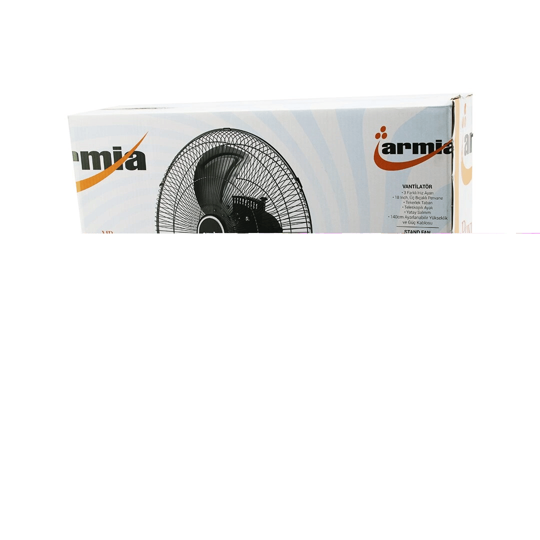 18 İnç Sanayi Vantilatör  3 Metal Kanat: Çap:56cm - Y: 140cm - 3 Kademe Hız   80w Bx40