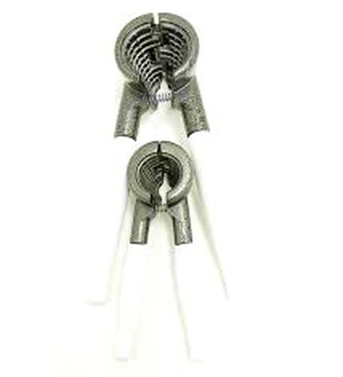 2 Parça  Set Metal Fındık - Ceviz Kıracak Beyaz Saplı Bx40