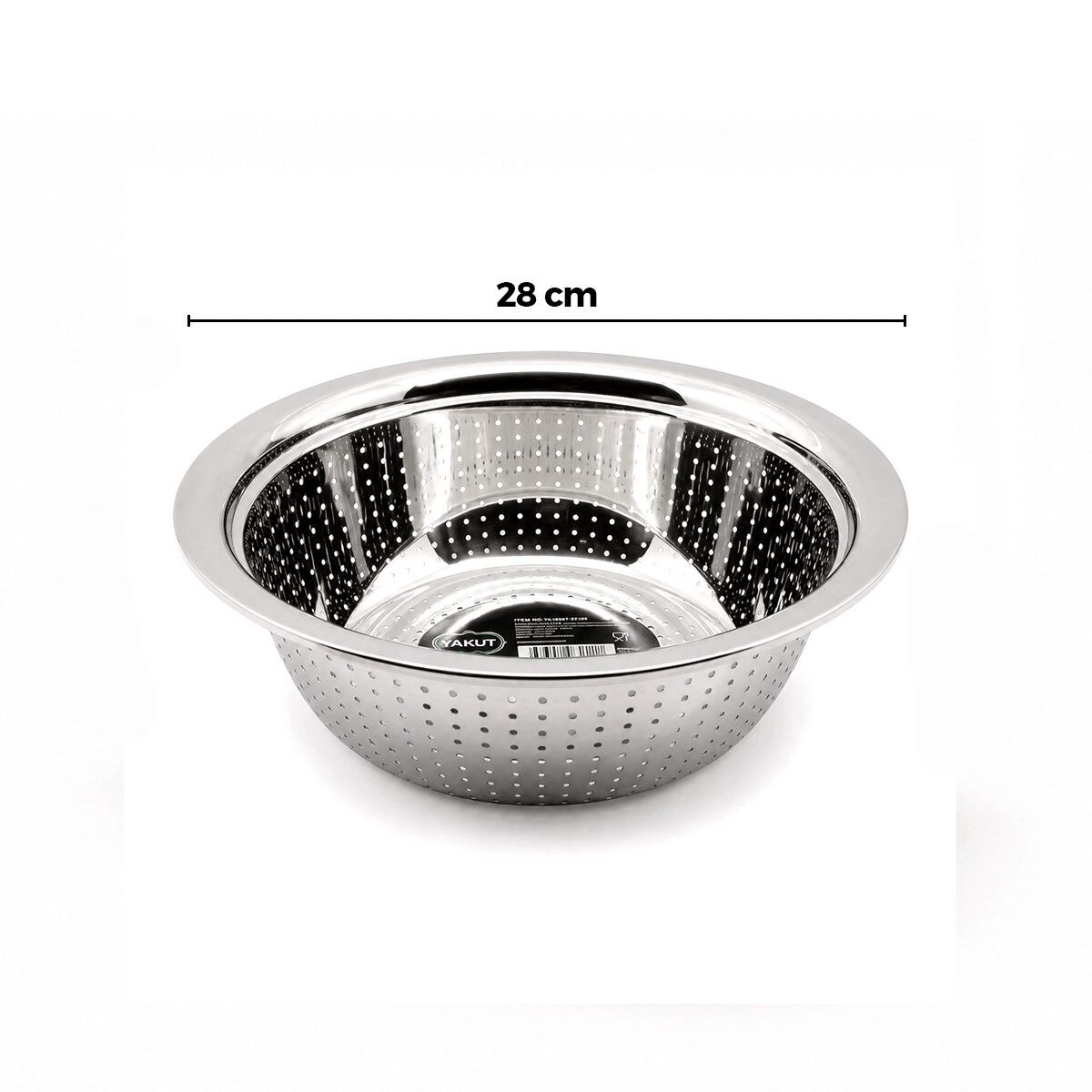 28cm Kulpsuz Paslanmaz Metal Sepet Süzgeç Bx40