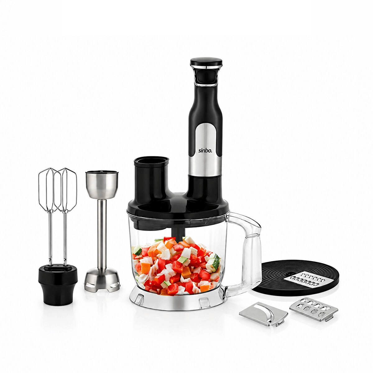 2hız Ayar - Paslanmaz Çelik Bıçak El Multi Blender Seti 2 Lt Hazneli Shb-7534 Bx40
