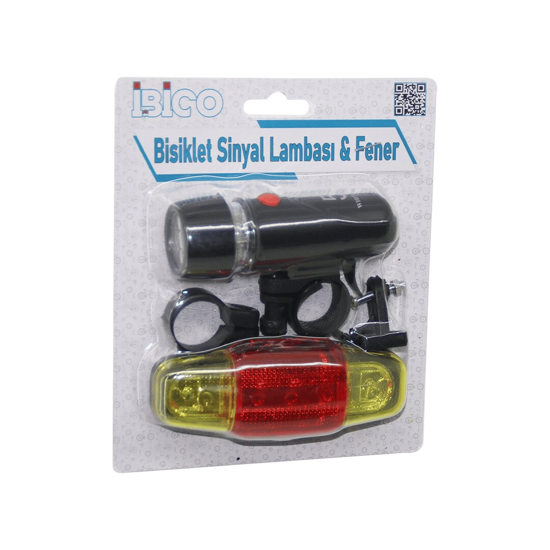 2in1 Bisiklet Feneri Sinyalli Lamba Pilli Bx40