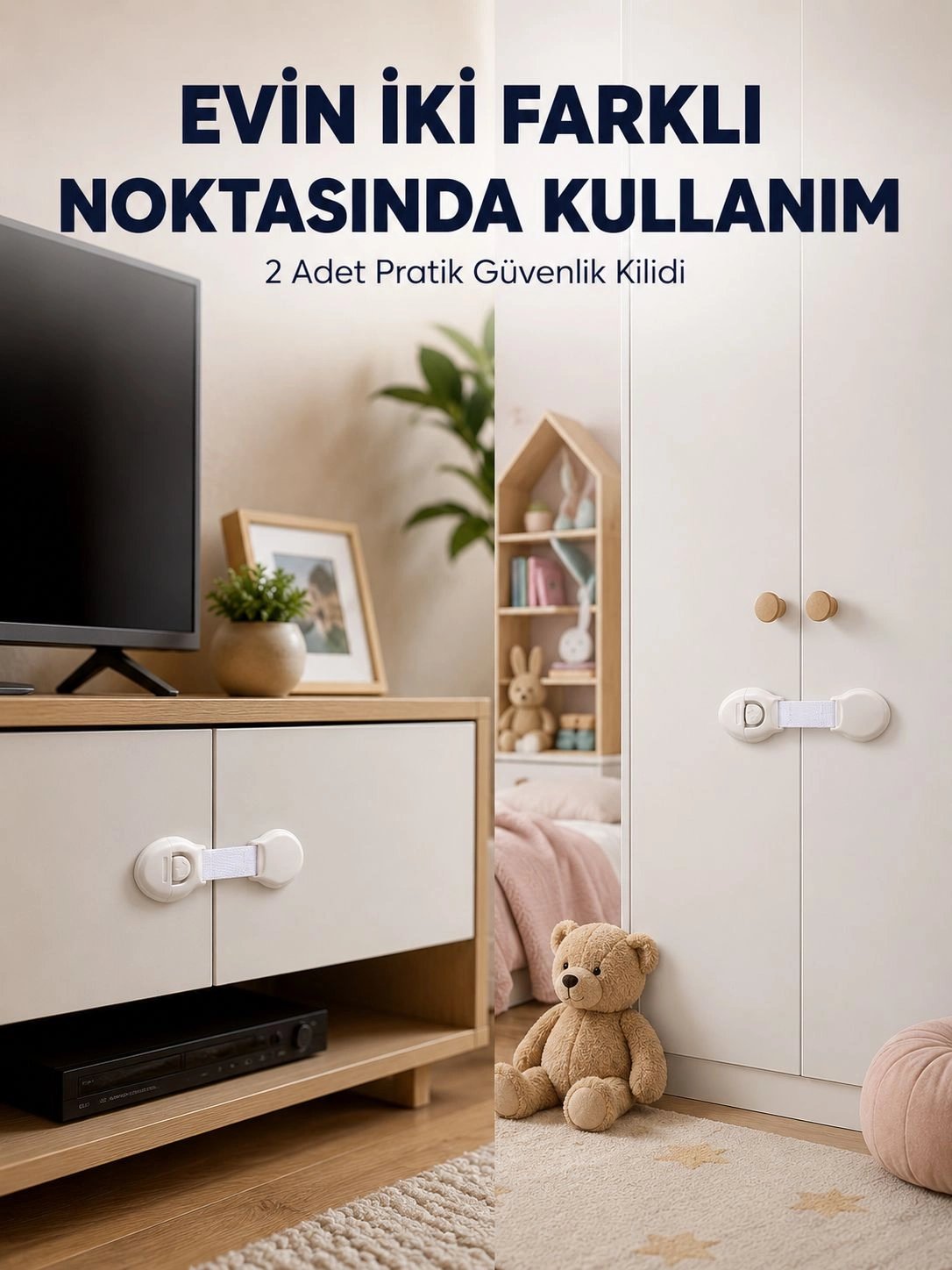 2'li Çocuk Güvenlik Kilidi Ev İçi Koruma Seti