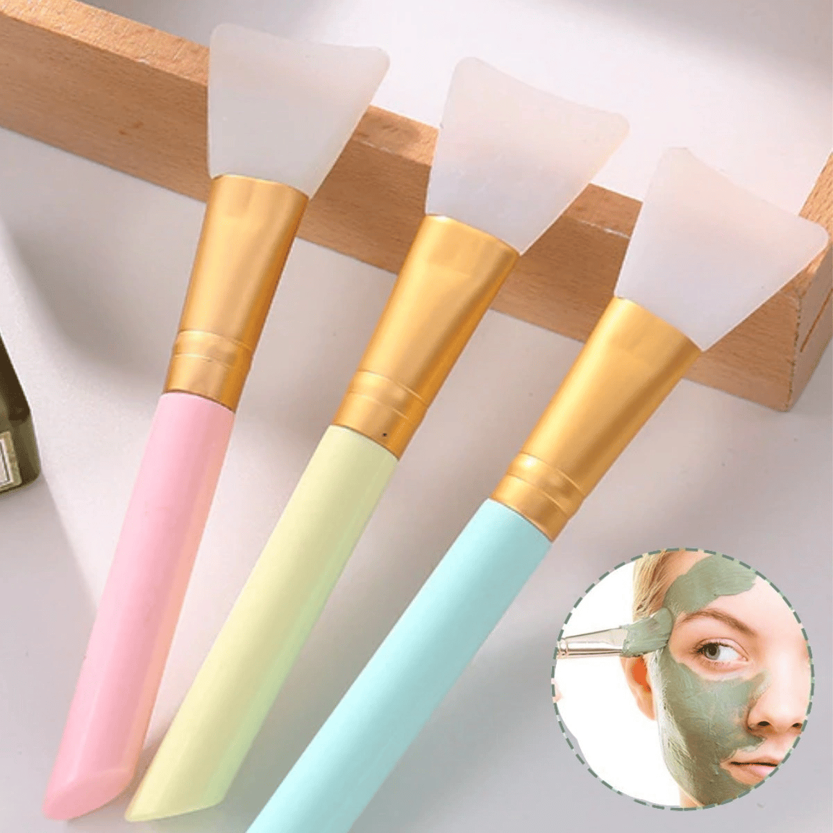 2li Silikon Temizlemesi Kolay Kullanılabilen Yüz Cilt Bakımı Maske Ve Krem Spatulası Bx40