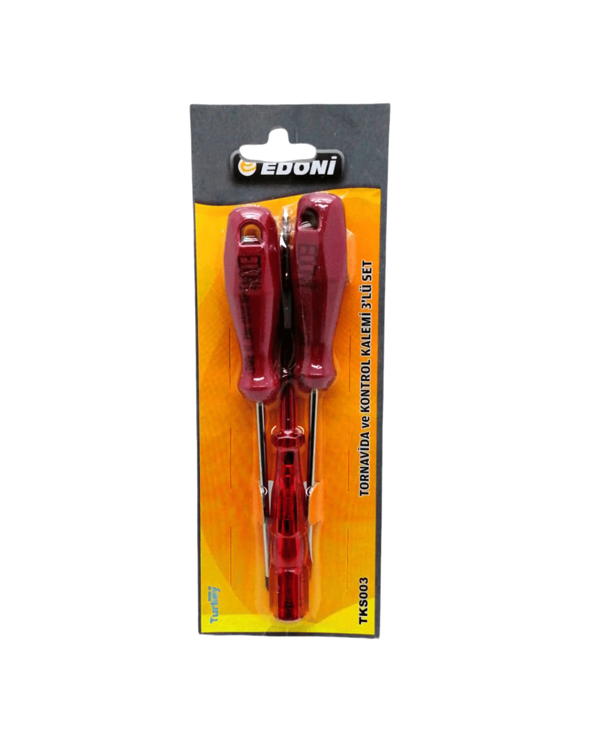3  Parça  Set Tornavida Yıldız - Düz - Kontrol Kalemi Bx40