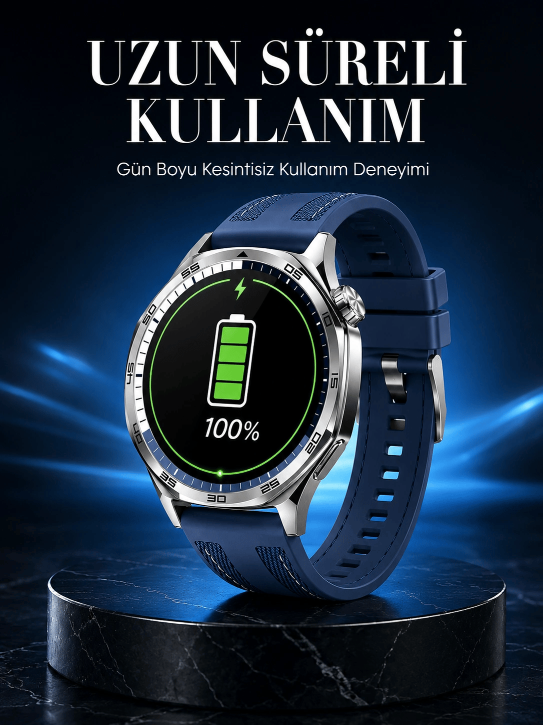 3 Değiştirilebilir Kordonlu Suya Dayanıklı Bluetooth Akıllı Saat