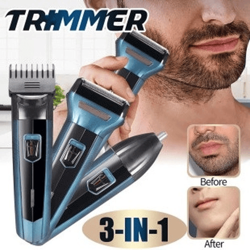 3 İn 1 Saç Sakal Kesme Ense Burun Tıraş Makinesi Seti Bx40