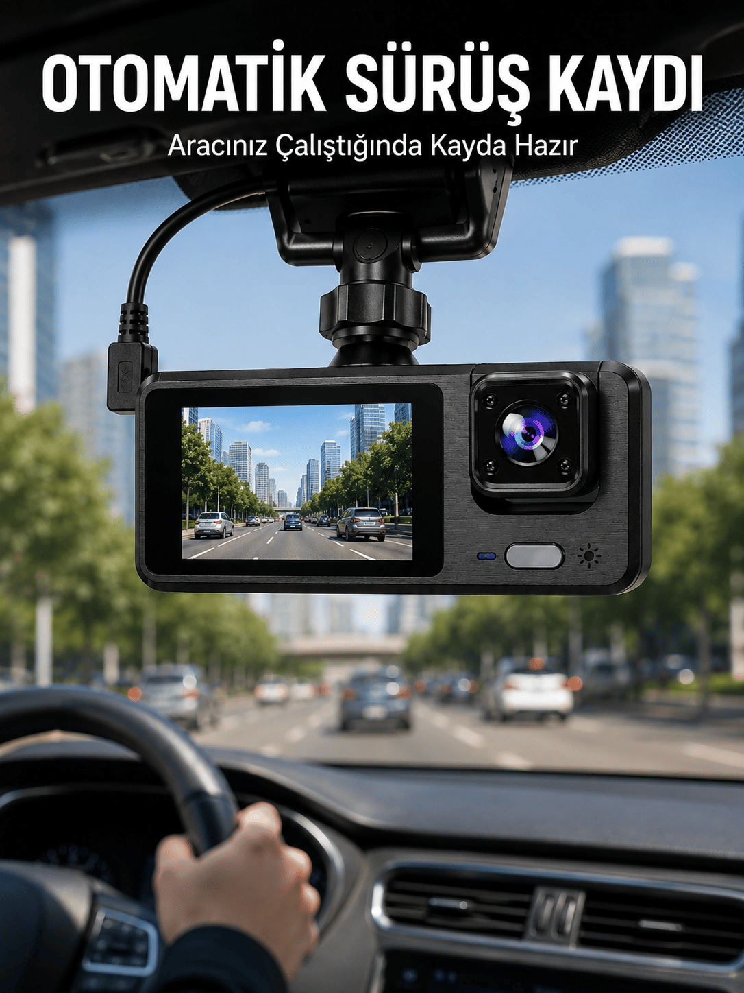 3 Kameralı DVR Araç Kamerası – Tam Güvenlik, Tam Kapsama Yeni Nesil