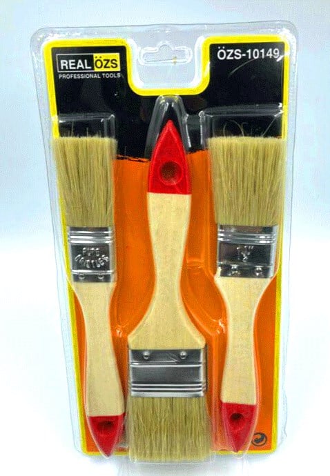 3 Parça  Boya Kestirme Fırça Seti No-1- 1.5 -2 Bx40