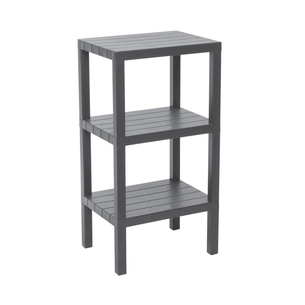 3 Raflı Gri Modüler Ünite Plastik 38x29x74 Cm Bx40