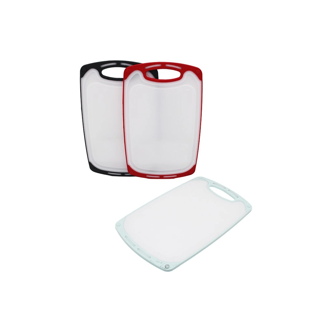 31x20cm  Küçük  Plastik  Kesim Panosu  Kaymaz Silikon Kenarlık - 10mm Kalınlık Bx40