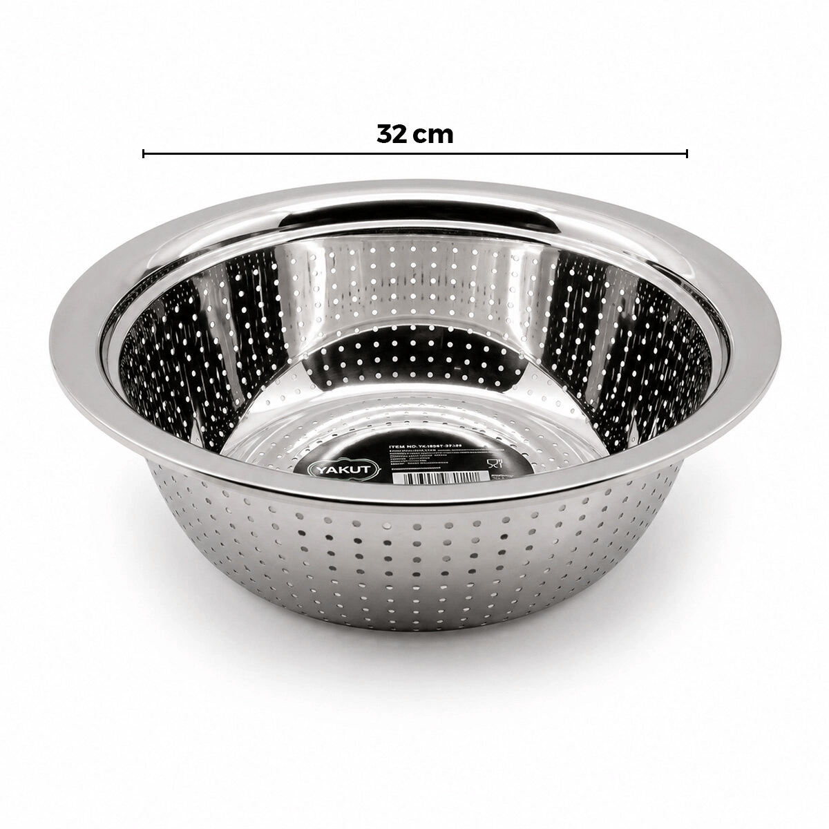 32cm Kulpsuz Paslanmaz Metal Sepet Süzgeç Bx40