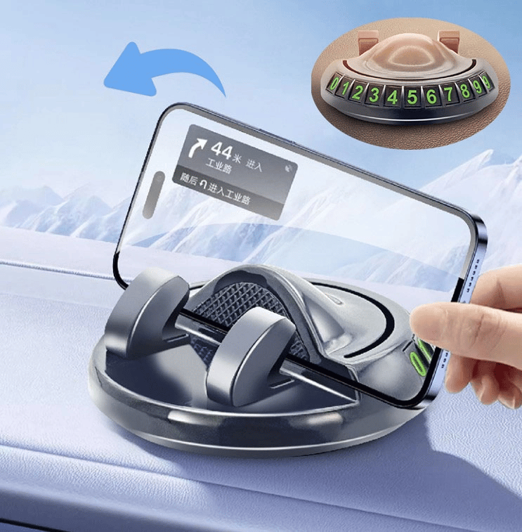 360° Dönebilen Yapışkanlı Numaratörlü Araç Telefon Tutucu Bx40