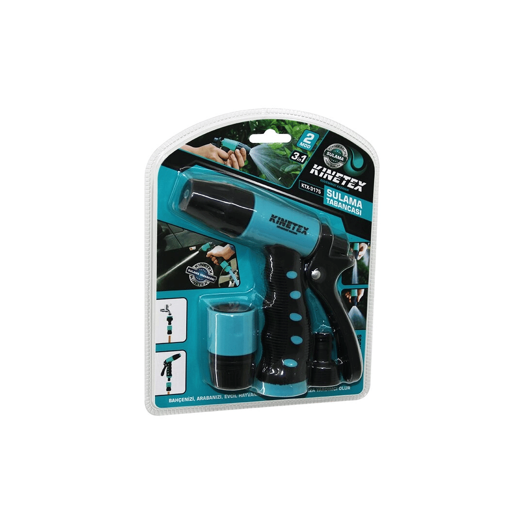 3ın1 - 2 Mod Sulama Tabanca Seti 1 - Tabanca - 2 - Bağlantı Aparatı Bx40