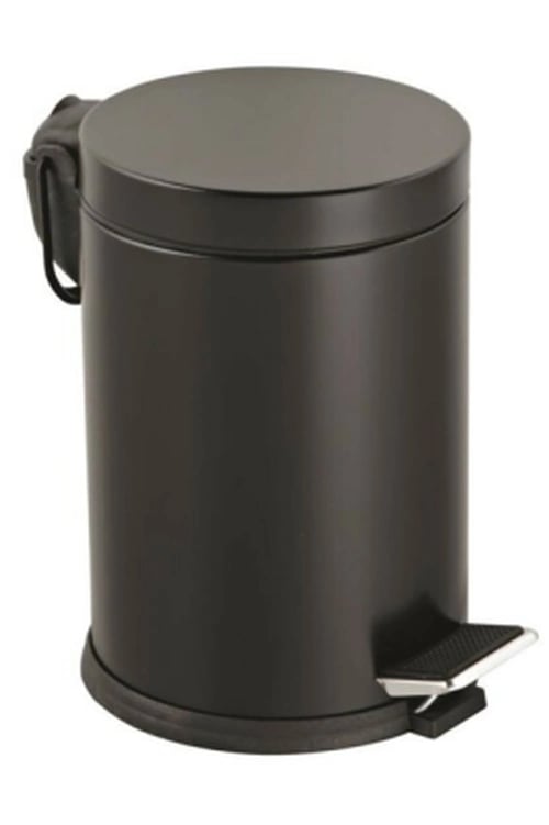 3lt Siyah Pedallı Metal Çöp Kovası Bx40