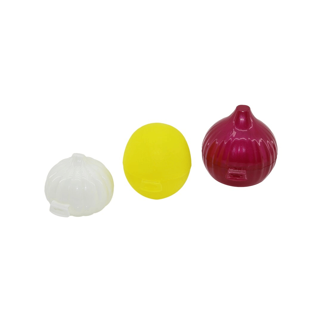 3lü  Saklama Kutusu  Limon - Soğan - Sarımsak  Renkli Plastik Fileli Ambalaj Bx40