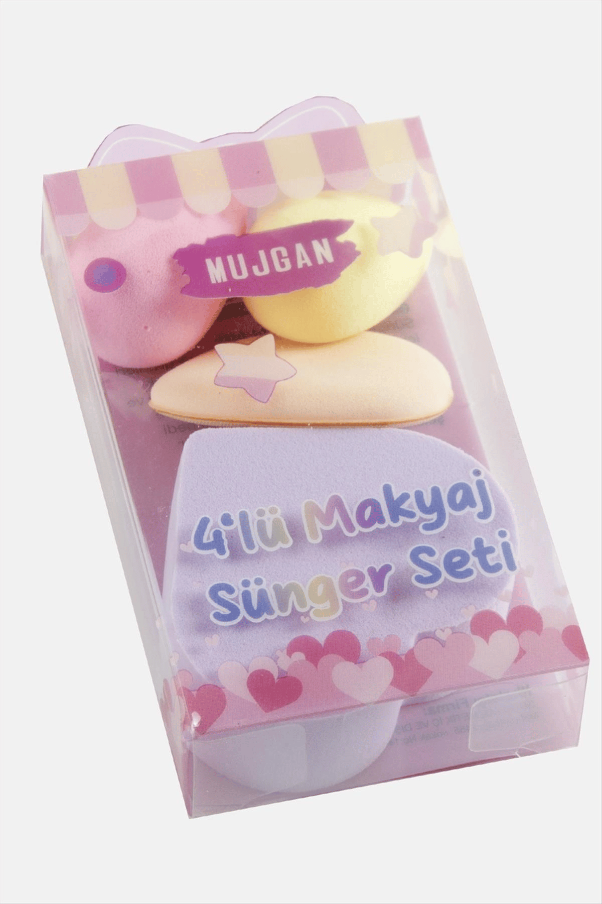 4 Adet Kalp Makyaj Süngeri